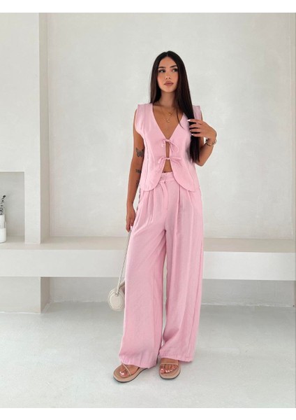 Dokuma Modal Kumaş Ikili Yelek-Pantolon Takım! fırsatları