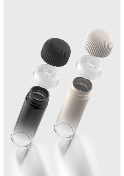 Line Boyalı 105 ml 2'li Cam Tuzluk Biberlik Seti 122021 Siyah-Bej modelleri