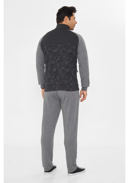 Erkek Tam Fermuarlı Eşofman Takımı Antrasit 5817-A indirimleri