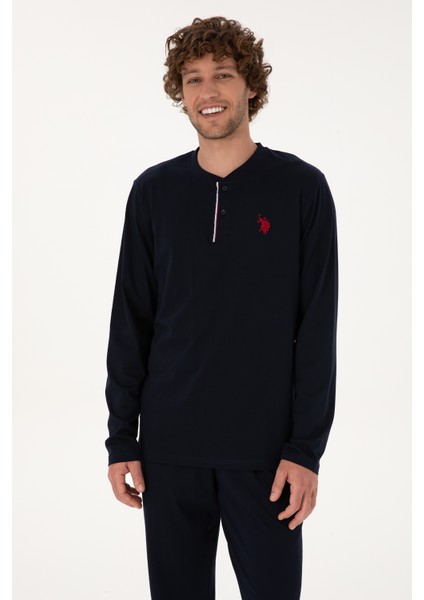 Erkek Lacivert Pijama Takım 50318600-VR033 modelleri