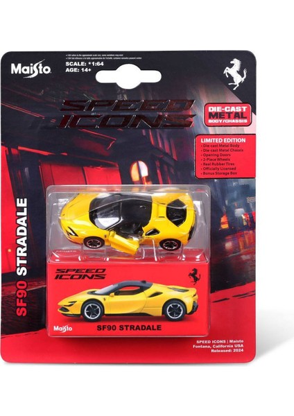 1:64 Speed Icons - Ferrari SF90 Stradale Sarı fırsatları