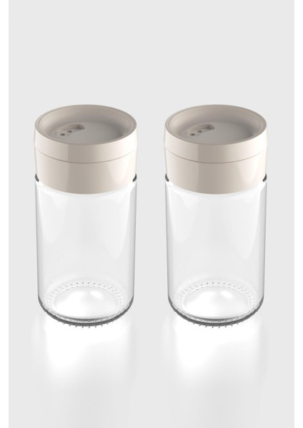 Dorian 105 ml Bej Kapaklı 2'li Cam Tuzluk Biberlik Seti 121006 fiyatları