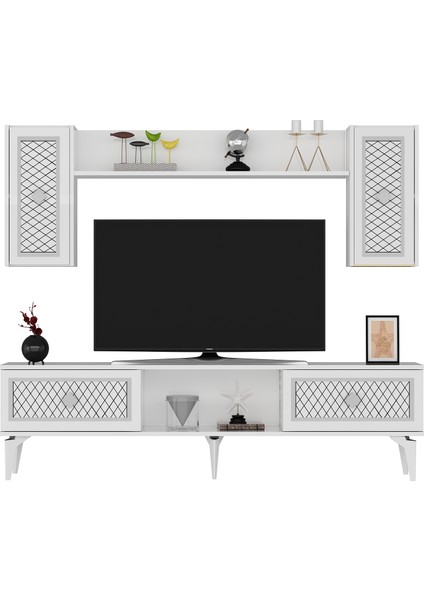 Herryct Tv Ünitesi Takımı Beyaz-Gümüş fırsatları