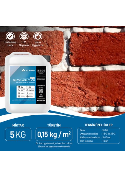 5 kg Şeffaf Emici Yüzeyler Için Su Itici ve Koruyucu malzeme fiyatları