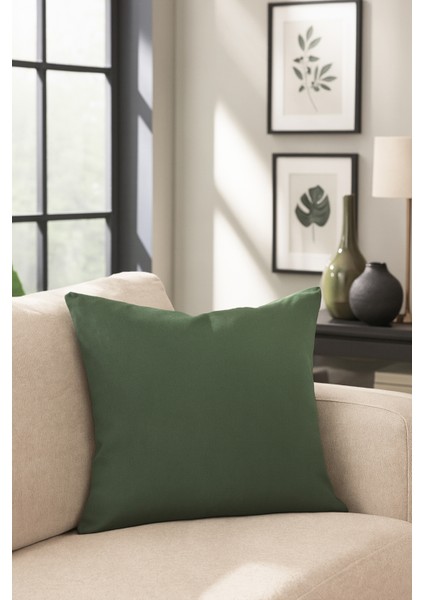 Düz Duck Kırlent Kılıfı Haki 40X40