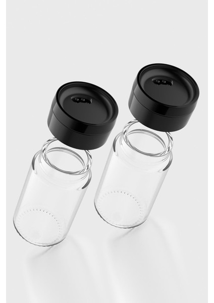 Dorian 105 ml Siyah Kapaklı 2'li Cam Tuzluk Biberlik Seti 121006 modelleri
