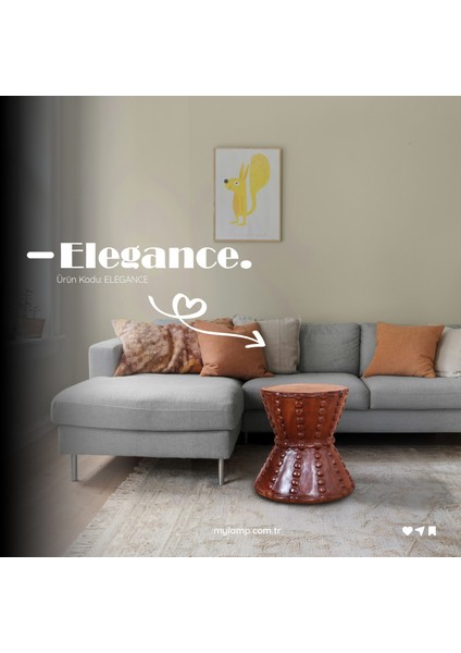 Mylamp Elegance El Yapımı - Carvıng Mungur Sehpa 38X40 cm fiyatları