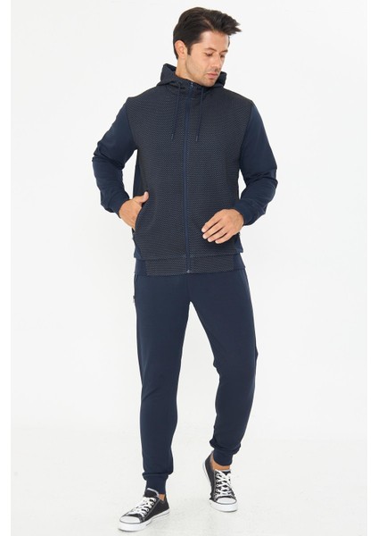 Erkek Tam Fermuarlı Kapüşonlu Eşofman Takımı Indigo 5816-İ modelleri