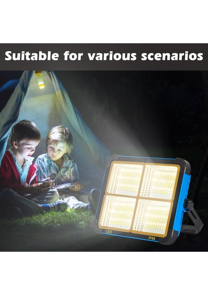 L03 Solar Taşınabilir LED Kamp Lambası – 150W 306 LED USB Şarjlı Powerbank Özellikli Su Geçirmez Flaşhör 4 Mod fırsatları