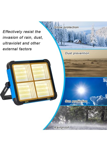 L03 Solar Taşınabilir LED Kamp Lambası – 150W 306 LED USB Şarjlı Powerbank Özellikli Su Geçirmez Flaşhör 4 Mod indirimleri