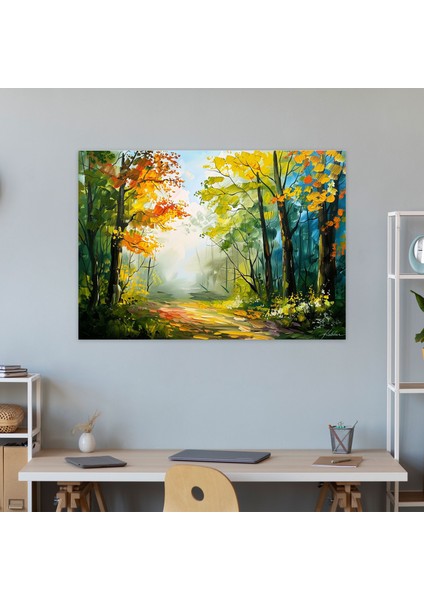 Huzurlu Orman Leonid Afremov Duvar Sanatı - Leonid Afremov Kanvas Duvar Sanatı Kanvas Tablo fiyatları