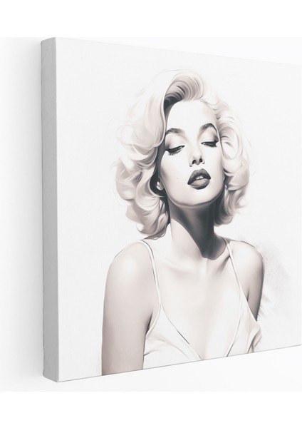 Marilyn Monroe Kanvas Tablo - Minimalist Çizgi Sanat Duvar Dekorasyonu - Marilyn Monroe Kanvas Kanvas Duvar Sanatı Şıklık