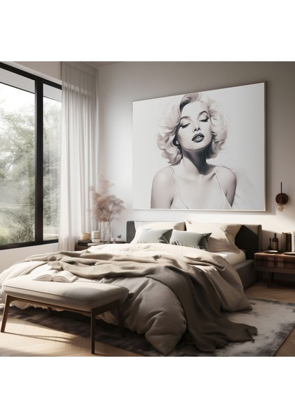 Marilyn Monroe Kanvas Tablo - Minimalist Çizgi Sanat Duvar Dekorasyonu - Marilyn Monroe Kanvas Kanvas Duvar Sanatı Şıklık modelleri