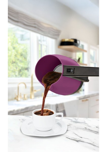 Mor Elektrikli Kahve Cezvesi, Pratik ve Şık Türk Kahvesi Hazırlama Aracı fiyatları