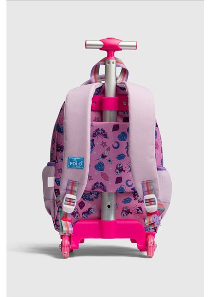 2217-MY Polo Anatomik Sırt Yapılı Unisex Işıklı Tekerlekli Ilkokul Çantası - NKT02217-PEMBE-MOR-TEKEBAT modelleri