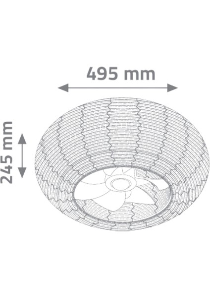 Vanti 15W 4XE27 Hasır Avizeli Kumandalı Tavan Vantilatörü KCF300 fiyatları