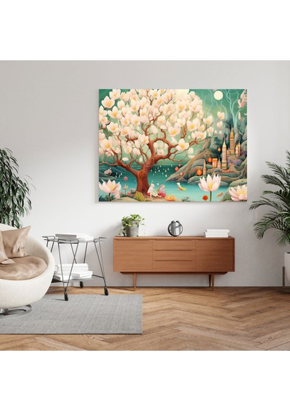 Masalsı Desenli Magnolia Duvar Dekorasyonu: Magnolia Duvar Dekorasyonu Kanvas Tablo Kanvas Duvar Sanatı fiyatları