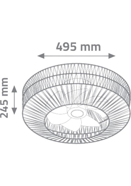 Vanti 15W 4XE27 Hasır Avizeli Kumandalı Tavan Vantilatörü KCF301 fiyatları