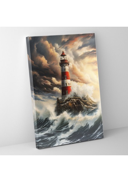 Deniz Feneri Kanvas Tablo - Majestik Deniz Feneri Tuval Duvar Sanatı Detaylara Önem Veren Tasarım