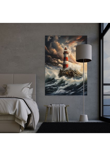 Deniz Feneri Kanvas Tablo - Majestik Deniz Feneri Tuval Duvar Sanatı Detaylara Önem Veren Tasarım modelleri