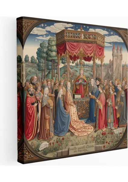 Orta Çağ Mahkeme Kanvas Tablosu