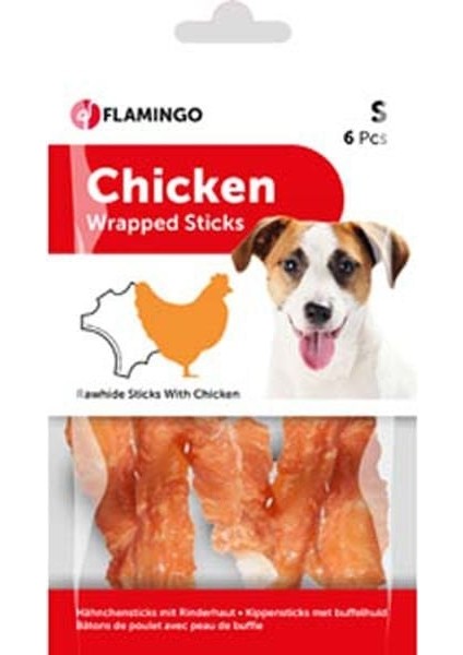 Flamingo Chicken Wrapped Tavuklu Burgu Çubuk Köpek Ödülü 70 gr 6 Adet
