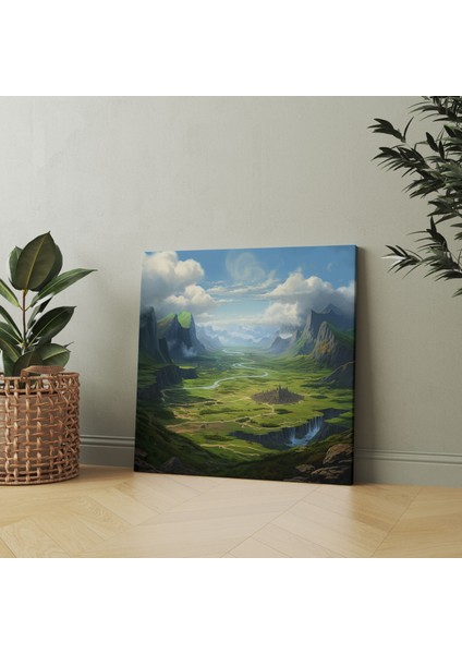 Orta Dünya Kanvas Tablo: Muhteşem Dağlar - Orta Dünya Ev Dekorasyonu Duvar Dekorasyonu Kanvas Tablo modelleri