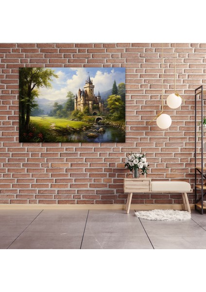 Ortaçağ Kanvas Tablo: Klasik Yağlı Boya Duvar Sanatı - Ortaçağ Yemyeşil Çayırlar Zarif Detaylar Tarihi Çekicilik fiyatları