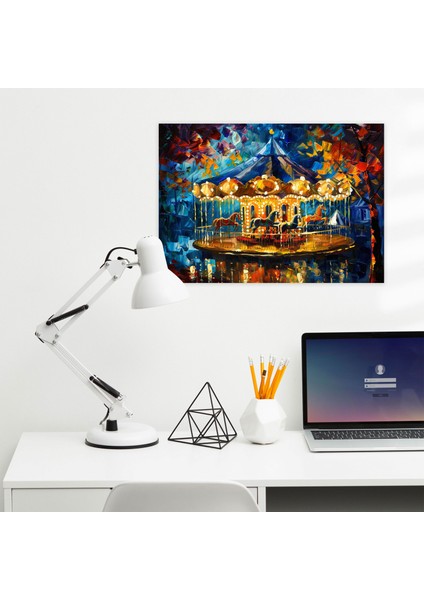 Leonid Afremov Duvar Sanatı Atlıkarınca Kanvas Tablo - Ev Dekorasyonu Için Leonid Afremov Kanvas Tablo Duvar Sanatı modelleri