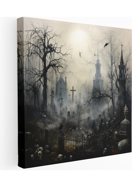 Sisli Mezarlık Kanvas Tablo