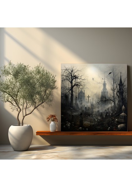 Sisli Mezarlık Kanvas Tablo fiyatları