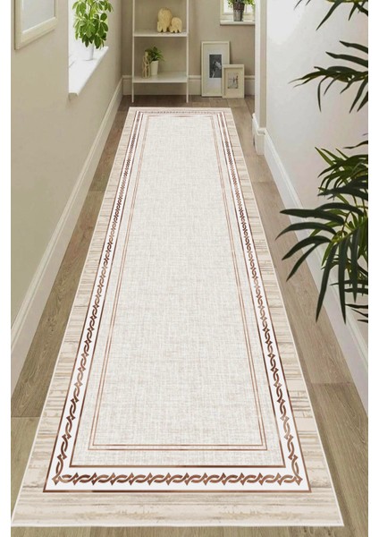 Dijital Baskılı Dekoratif Kaymaz Taban Yıkanabilir Çerçeveli Yolluk Antre Hol Halısı Salon Halısı modelleri