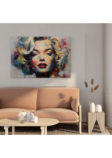 Soyut Marilyn Monroe Duvar Sanatı - Kanvas Tablo Ev Dekorasyonu Canlı Renkler modelleri