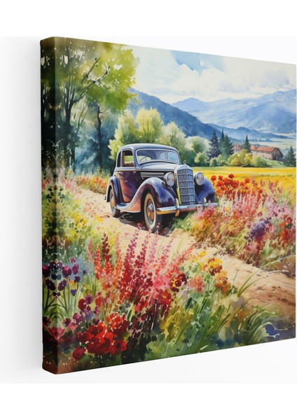 Mercedes Suluboya Duvar Sanatı - Çiçekler Duvar Dekorasyonu Ev Dekorasyonu