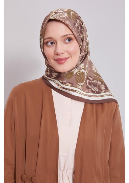 Acı Kahve Gül Desen Aura Eşarp fiyatları