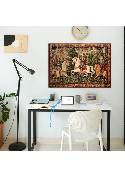 Ortaçağ Savaş Dokuma Kanvas Tablo - Ortaçağ Duvar Dekorasyonu Duvar Sanatı fiyatları