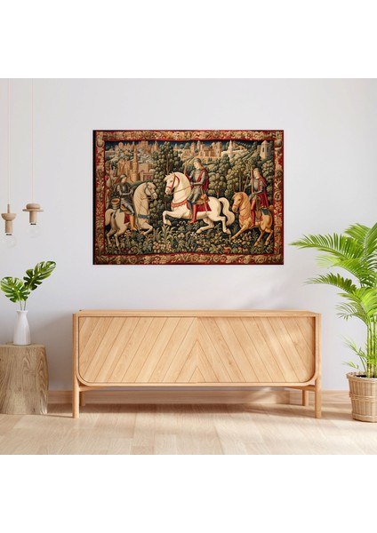 Ortaçağ Savaş Dokuma Kanvas Tablo - Ortaçağ Duvar Dekorasyonu Duvar Sanatı modelleri