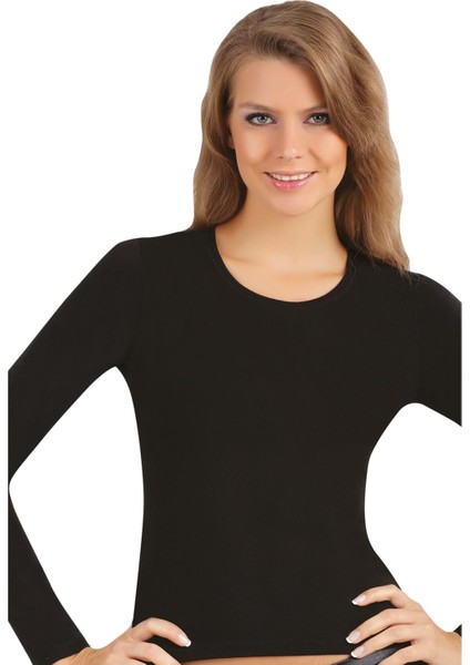 Kadın % 47 Modal % 47 Cotton % 6 Elastane Tam Balıkçı Yaka Uzun Kol Body