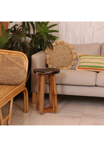 Mylamp Nurıa Fosil Ağaç & Teak Sehpa 30X50X27 cm fırsatları