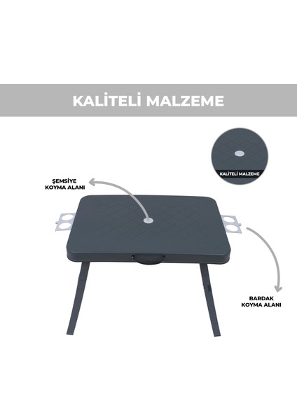 Büyük Boy Katlanabilir Taşıma Kulplu Portatif Plastik Kamp ve Balkon Sehpası ( 68X48X55 cm ) fiyatları