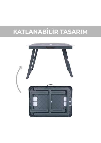 Büyük Boy Katlanabilir Taşıma Kulplu Portatif Plastik Kamp ve Balkon Sehpası ( 68X48X55 cm ) fırsatları
