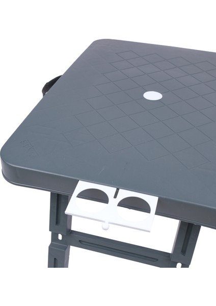 Büyük Boy Katlanabilir Taşıma Kulplu Portatif Plastik Kamp ve Balkon Sehpası ( 68X48X55 cm )