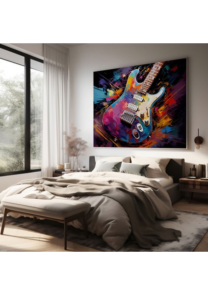 Metallica Kanvas Tablo: Soyut Gitar - Metallica Metallica Ilhamlı modelleri