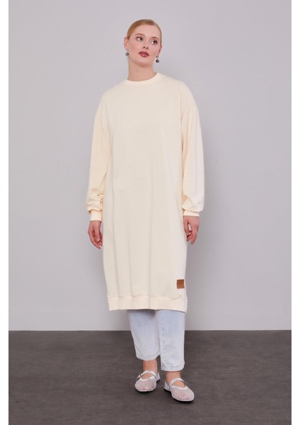 Bej Uzun Ribana Sweatshirt