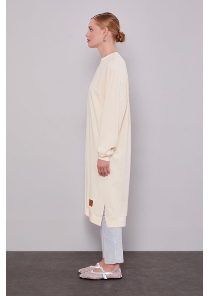 Bej Uzun Ribana Sweatshirt fiyatları