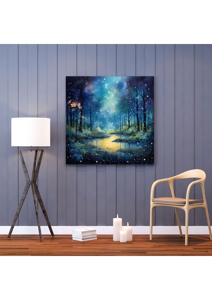 Gece Ormanı Kanvas Tablo - Duvar Sanatı Gece Kanvas Tablo fiyatları