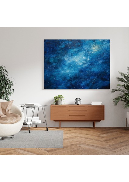 Yıldızlı Gece Kanvas Tablo - Gece Duvar Sanatı Ev Dekorasyonu modelleri