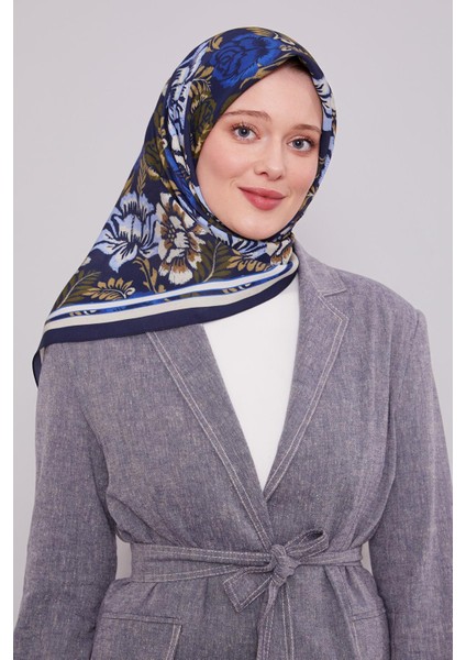 Lacivert Gül Desen Aura Eşarp fiyatları