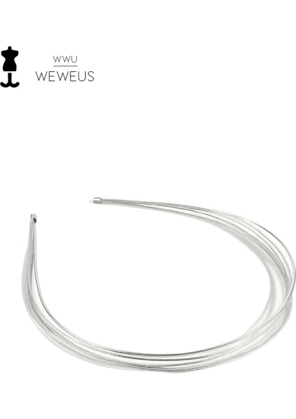 Kadın Gümüş Renk Parlak Lüks Taç