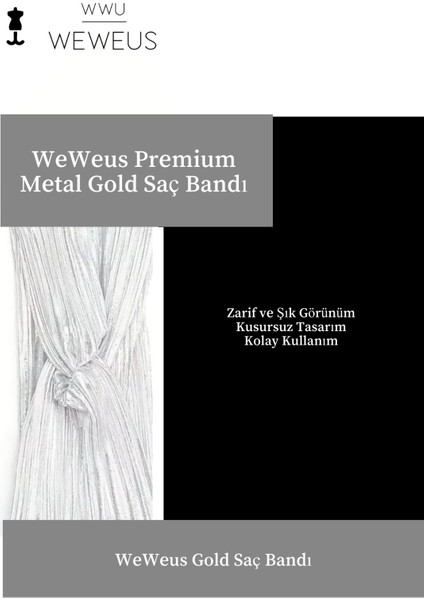 Parlak Açık Gri Renk Premium Kadın Saç Bandı fiyatları